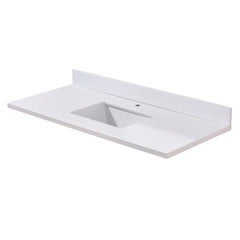 Altair Caorle 49. in Engineered Stone Vanity Top in Snow White with White Sink