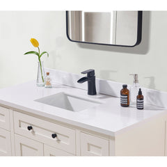 Altair Caorle 49. in Engineered Stone Vanity Top in Snow White with White Sink
