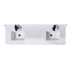 Altair Caorle 73. in Engineered Stone Vanity Top in Snow White with White Sink