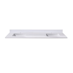Altair Caorle 73. in Engineered Stone Vanity Top in Snow White with White Sink
