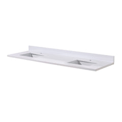Altair Caorle 73. in Engineered Stone Vanity Top in Snow White with White Sink
