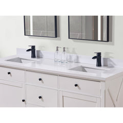 Altair Caorle 73. in Engineered Stone Vanity Top in Snow White with White Sink