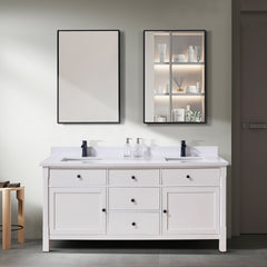Altair Caorle 73. in Engineered Stone Vanity Top in Snow White with White Sink