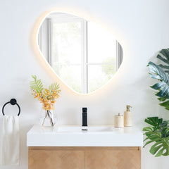 Altair Rasso Novelty 32" Frameless Modern Bathroom/Vanity LED Lighted Wall Mirror