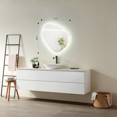 Altair Rasso Novelty 32" Frameless Modern Bathroom/Vanity LED Lighted Wall Mirror