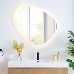 Altair Rasso Novelty 39" Frameless Modern Bathroom/Vanity LED Lighted Wall Mirror