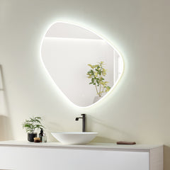 Altair Rasso Novelty 39" Frameless Modern Bathroom/Vanity LED Lighted Wall Mirror