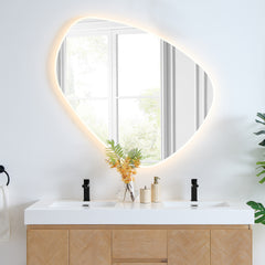 Altair Rasso Novelty 47" Frameless Modern Bathroom/Vanity LED Lighted Wall Mirror