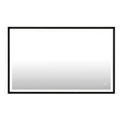 Altair Apollo 48"x30" Rectangular Anti-Fog Dimmable Modern Bathroom/Vanity LED Lighted Wall Mirror in Matte Black Aluminum Framed