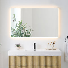 Altair Aurora 48"x30" Rectangular Framelesss Anti-Fog Dimmable Modern Bathroom/Vanity LED Lighted Wall Mirror