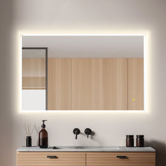 Altair Aurora 48"x30" Rectangular Framelesss Anti-Fog Dimmable Modern Bathroom/Vanity LED Lighted Wall Mirror