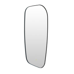 Altair Florian Novelty 26"x48" Anti-Fog Dimmable Modern Bathroom/Vanity LED Lighted Wall Mirror in Matte Black Aluminum Framed