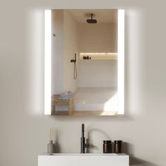 Altair Serra 24"x32" Rectangular Frameless Surface-Mount LED Lighted Bathroom Aluminum Mirror Medicine Cabinet
