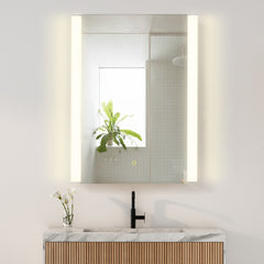 Altair Serra 24"x32" Rectangular Frameless Surface-Mount LED Lighted Bathroom Aluminum Mirror Medicine Cabinet