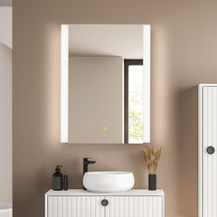 Altair Serra 24"x32" Rectangular Frameless Surface-Mount LED Lighted Bathroom Aluminum Mirror Medicine Cabinet
