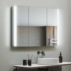 Altair Serra 48"x32" Rectangular Frameless Surface-Mount LED Lighted Bathroom Aluminum Mirror Medicine Cabinet