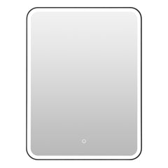 Altair Ostaria 24"x32" Rectangular Surface-Mount/Reccessed LED Lighted Bathroom Black Aluminum Mirror Medicine Cabinet