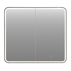 Altair Ostaria 36"x32" Rectangular Surface-Mount/Reccessed LED Lighted Bathroom Black Aluminum Mirror Medicine Cabinet