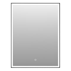 Altair Fenice 24"x32" Rectangular Surface-Mount/Reccessed LED Lighted Bathroom Black Aluminum Mirror Medicine Cabinet