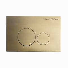 Swiss Madison Concorde Wall-Hung Toilet Bundle 0.8/1.6 GPF Dual Flush with Brass Flush Plate - SM-WT0202