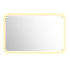 Altair Dazzle 48"x30" Rectangular Anti-Fog Dimmable Modern Bathroom/Vanity LED Lighted Wall Mirror Aluminum Framed