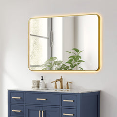 Altair Dazzle 48"x30" Rectangular Anti-Fog Dimmable Modern Bathroom/Vanity LED Lighted Wall Mirror Aluminum Framed