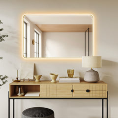 Altair Dazzle 48"x30" Rectangular Anti-Fog Dimmable Modern Bathroom/Vanity LED Lighted Wall Mirror Aluminum Framed