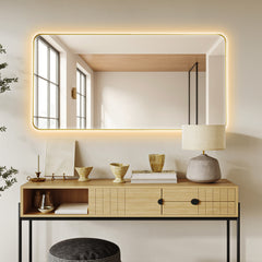 Altair Dazzle 60"x30" Rectangular Anti-Fog Dimmable Modern Bathroom/Vanity LED Lighted Wall Mirror Aluminum Framed