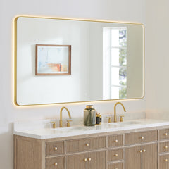 Altair Dazzle 84"x42" Rectangular Anti-Fog Dimmable Modern Bathroom/Vanity LED Lighted Wall Mirror Aluminum Framed
