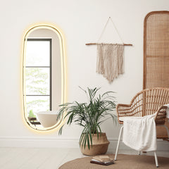 Altair Cellini 26"x65" Rectangular Anti-Fog Dimmable Modern Bathroom/Dressing LED Lighted Wall Mirror Aluminum Framed