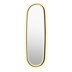 Altair Cellini 26"x65" Rectangular Anti-Fog Dimmable Modern Bathroom/Dressing LED Lighted Wall Mirror Aluminum Framed - Matt Black
