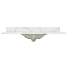 Altair Arbios 48. in Quartz Vanity Top in Calacatta White with White Sink