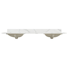 Altair Arbios 72. in Quartz Vanity Top in Calacatta White with White Sink