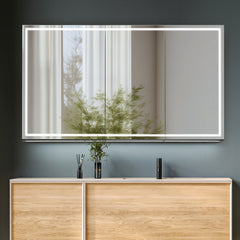 Altair Hesili 48"x28" Rectangular Frameless Surface-Mount LED Lighted Bathroom Mirror Medicine Cabinet