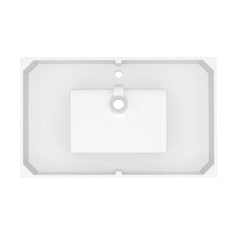 Altair Cromir 36" Highly Durable Resin Vanity Top with Drop-in Sink and Integrated Rectangular Overflow