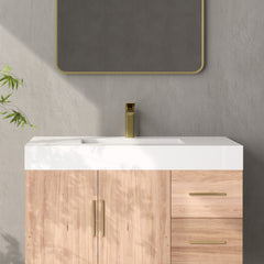 Altair Cromir 36" Highly Durable Resin Vanity Top with Drop-in Sink and Integrated Rectangular Overflow