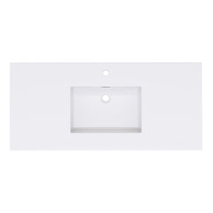 Altair Cromir 48" Highly Durable Resin Vanity Top with Drop-in Sink and Integrated Rectangular Overflow