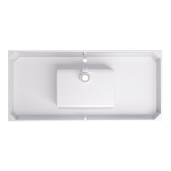 Altair Cromir 48" Highly Durable Resin Vanity Top with Drop-in Sink and Integrated Rectangular Overflow