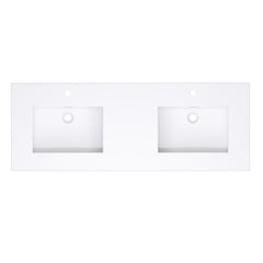 Altair Cromir 60" Highly Durable Resin Vanity Top with Drop-in Sink and Integrated Rectangular Overflow