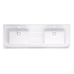 Altair Cromir 60" Highly Durable Resin Vanity Top with Drop-in Sink and Integrated Rectangular Overflow