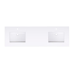 Altair Cromir 72" Highly Durable Resin Vanity Top with Drop-in Sink and Integrated Rectangular Overflow