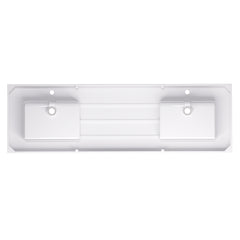 Altair Cromir 72" Highly Durable Resin Vanity Top with Drop-in Sink and Integrated Rectangular Overflow