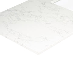 Altair Ceres 49. in Engineered Stone Vanity Top in Grain White with Single White Sink