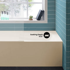 Swiss Madison Voltaire 60" X 32" Left-Hand Drain Alcove Bathtub with Apron in Bisque - SM-AB543BQ - The Home Selection