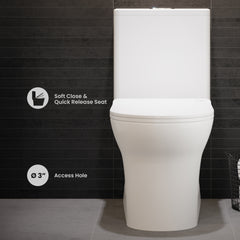 Swiss Madison Burdon One-Piece Elongated Toilet Vortex™ Dual-Flush 1.1/1.6 gpf - SM-1T111 - The Home Selection