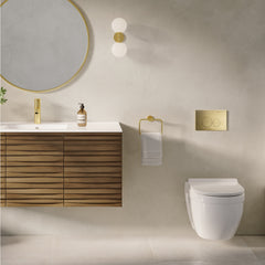 Swiss Madison Ivy Wall-Hung Toilet Bundle 0.8/1.6 GPF Dual Flush with Black Flush Plate - SM-WT0902