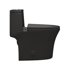 Swiss Madison Bastille One-Piece 12" Rough-in 1.1/1.6 GPF Dual Top Flush Elongated Toilet in Matte Black - SM-1T128MB