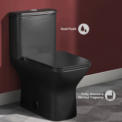 Swiss Madison Carré One-Piece Square Toilet Dual-Flush 1.1/1.6 gpf - SM-1T256 - The Home Selection