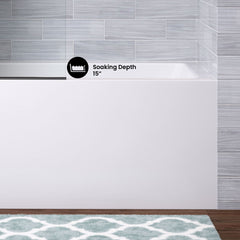 Swiss Madison Voltaire 54" X 30" Left-Hand Drain Alcove Bathtub with Apron - SM-AB557 - The Home Selection