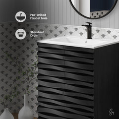 Swiss Madison Cascade 24" Bathroom Vanity in Black - SM-BV470B